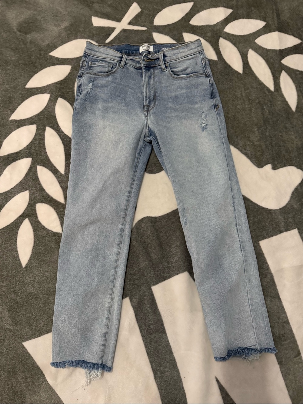 Kensie Light Blue Straight-Leg Women's Jeans
